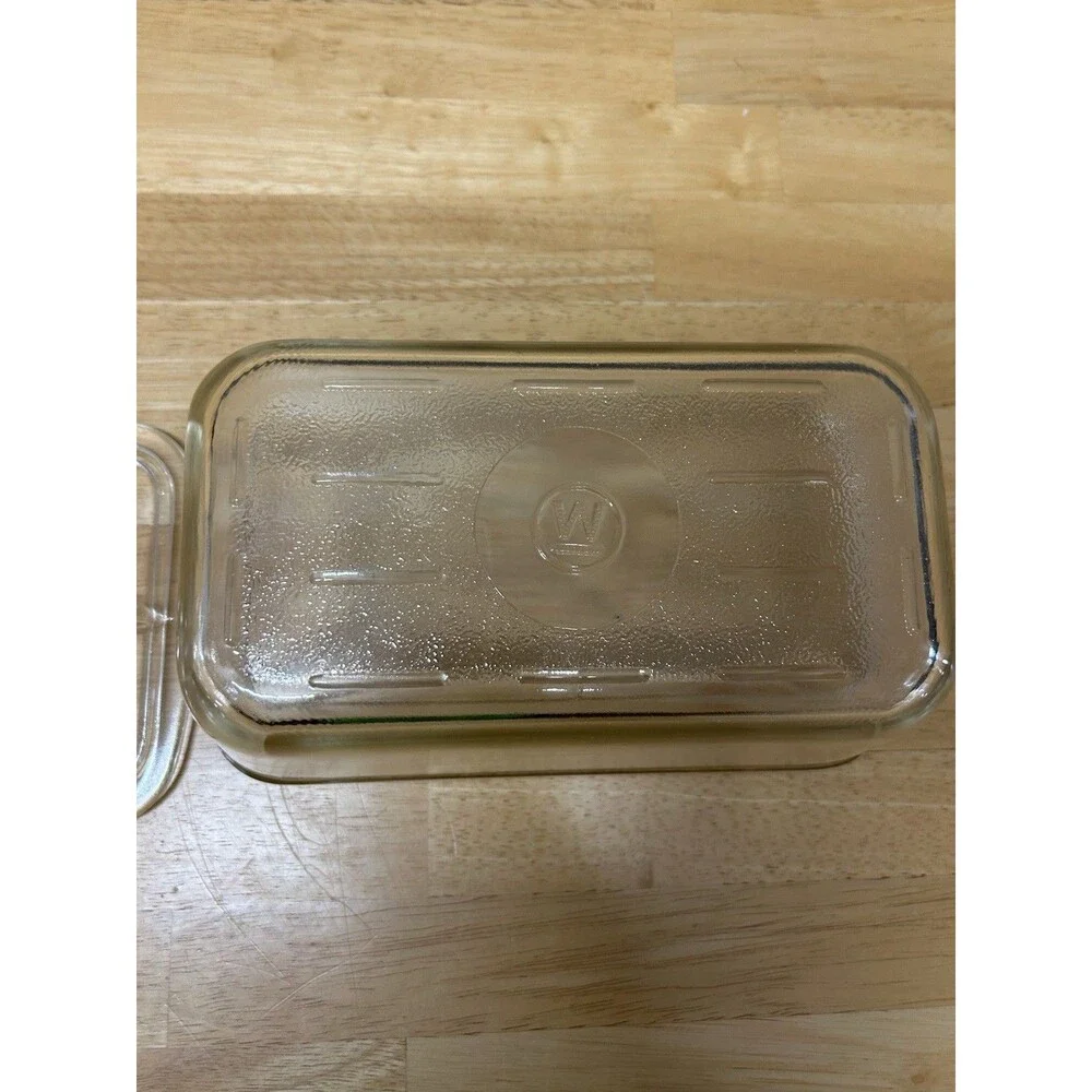 Vintage Pyrex Westinghouse Glass Refrigerator Dish Domed Lid 9x5 S9335 MCM